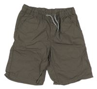 Antracitové plátenné kraťasy Yigga