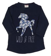 Tmavomodrá tunika s koněm Yigga