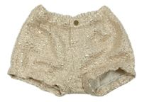 Smetanovo-zlaté třpytivé kraťasy H&M