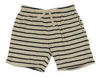 Béžovo-čierne pruhované kraťasy H&M