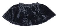 Šedomodrá zamatová sukňa H&M
