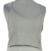 Dámsky sivý rebrovaný crop top Primark