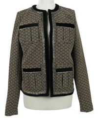 Dámský černo-béžový vzorovaný sakový cardigán Next 