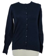 Nové - Dámský tmavomodrý propínací lehký svetr Dunnes 