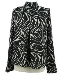 Dámská černo-bílá vzorovaná halenka Zara 