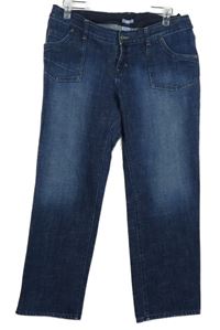 Dámské modré těhotenské bokové rifle GAP 