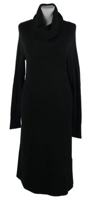 Dámske čierne svetrové šaty s rolákom S. Oliver