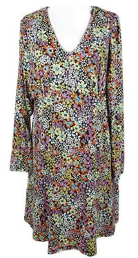 Dámské černo-barevné vzorované šaty Papaya 