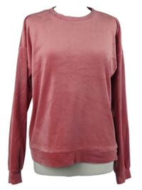 Dámska ružová zamatová mikina Janina