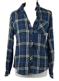 Dámská tmavomodro-bílá kostkovaná halenka Atmosphere 