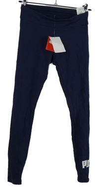 Nové - Dámské tmavomodré legíny s logem Puma 