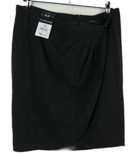 Nové - Dámská černá pouzdrová sukně s řasením F&F