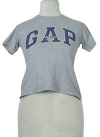 Dámske sivé crop tričko s logom GAP