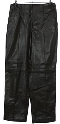 Dámske hnedé koženkové široké nohavice zn. H&M