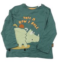 Nové- Tmavozelené triko s dinem Nutmeg