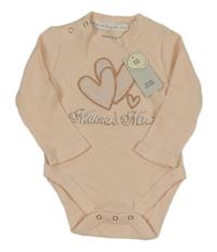 Nové - Světlerůžové žebrované body se srdíčky River Island 