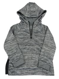 Čierno-biela meírovaná športová mikina s kapucňou Primark