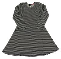 Čierne pruhované teplákové šaty Yd.