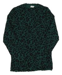 Tmavozelené žebrované triko s flíčky Next