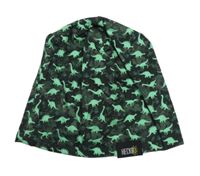 Černo-khaki bavlněná čepice s dinosaury