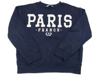 Tmavomodrá mikina s nápisom H&M