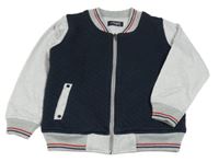 Tmavomodro-sivá prepínaci mikina