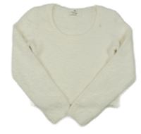 Biely chlpatý sveter H&M