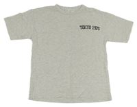 Sivé tričko s nápismi Zara