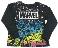 Antracitové tričko s potiskem.- Avengers Marvel