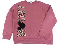 Ružová mikina s Minnie a nápisom Disney