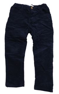 Tmavomodré skinny manšestráky Zara
