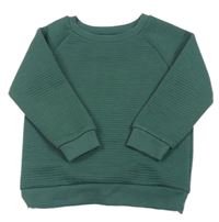 Tmavozelená rebrovaná mikina zn. Primark