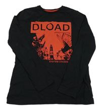 Černé triko s potiskem C&A