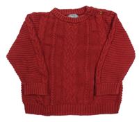 Rubínový sveter s 3D vzorom Next