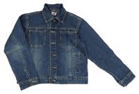 Tmavomodrá rifľová bunda Alive