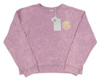 Nové - růžovo-lila crop mikina s nápisom Name it