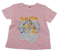 Svetloružové tričko s Bluey