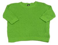 Zelený pletený sveter D-xel