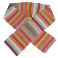 Farebná pruhovaná pletená šál