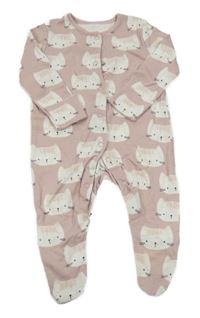 Pudrový overal s kočkami Tu
