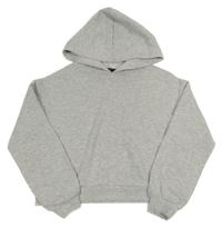 Svetlosivá crop mikina s kapucňou New Look