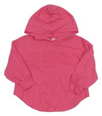 Fuchsiové tričko s 3D nápisom Shein