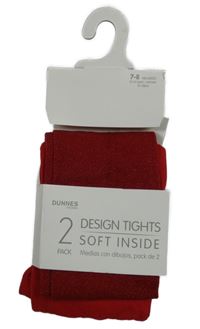 Nové - červené třpytivé silonky Dunnes