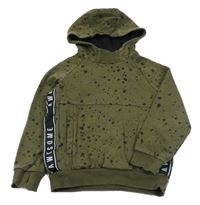 Khaki vzorovaná mikina s kapucňou Nutmeg