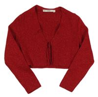 Červené pletené trblietavé bolerko George