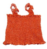 Červený bodkovaná ý žabičkový crop top Shein