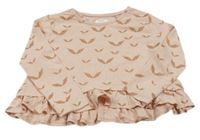 Světlerůžové melírované triko s křídly Next