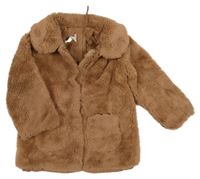 Hnedá kožušinová podšitá bunda H&M