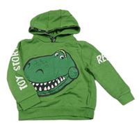 Zelená mikina s T-rexem a kapucňou Disney