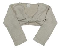 Béžový crop sveter s překřížením Zara
